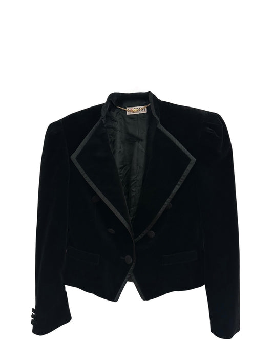 Escada 90's Velvet Shoulder Pad Jacket