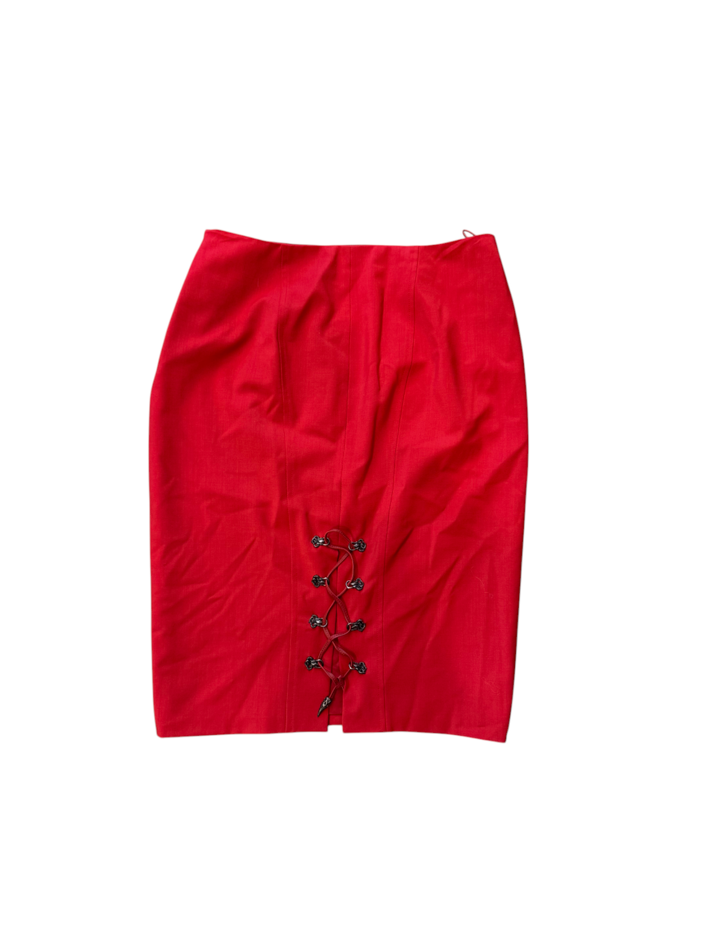 Versace Snake Lace Back Skirt