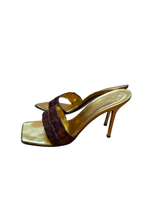 Roberto Cavalli Vintage Crocodile Slide Heels