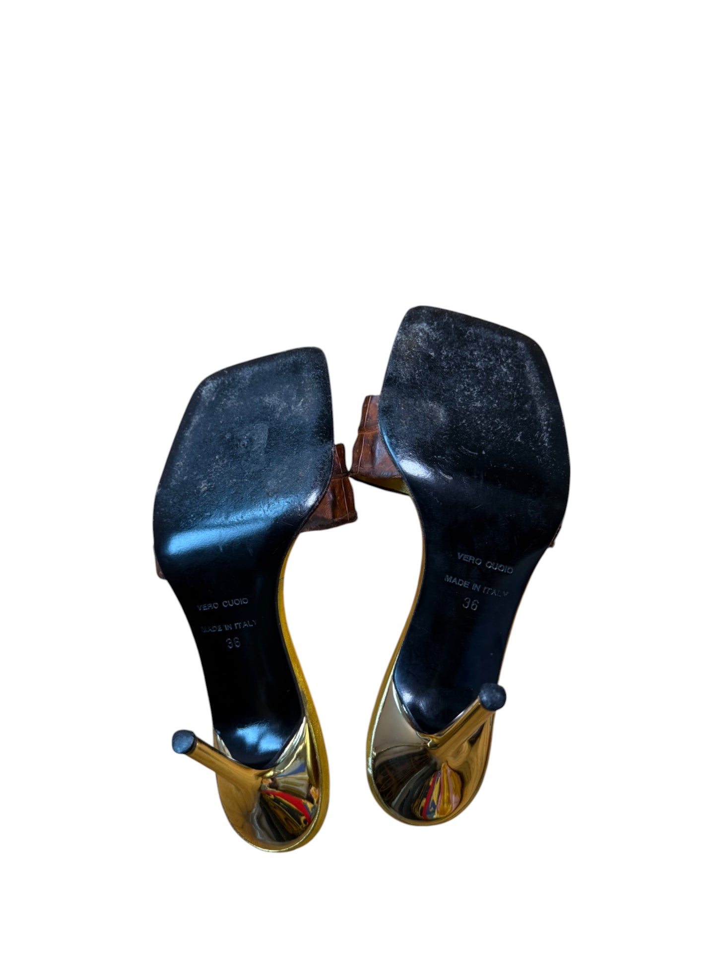 Roberto Cavalli Vintage Crocodile Slide Heels