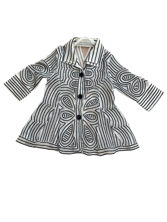 Vintage Sculptural Graphic Overskirt Jacket