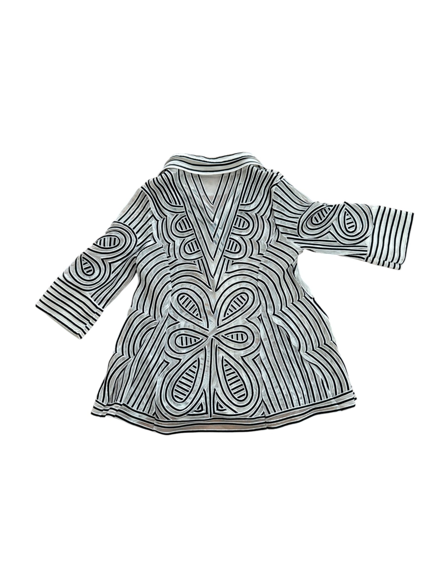Vintage Sculptural Graphic Overskirt Jacket