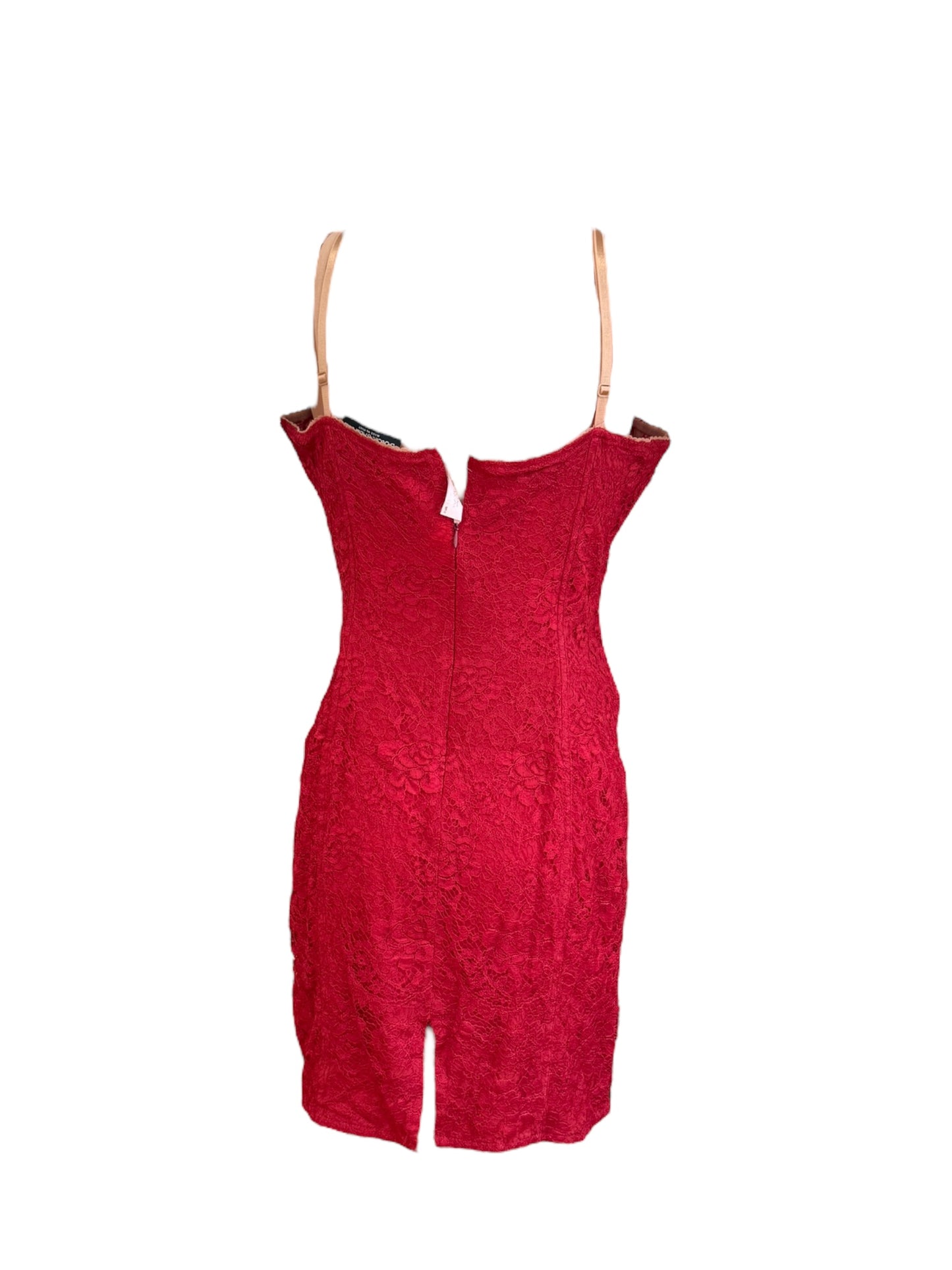 Dolce & Gabbana Merlot Lace Bustier Dress