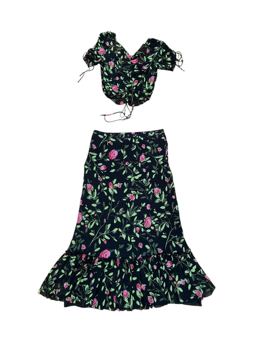 Moschino Silk Floral Two-Piece Set (Late 1990s)