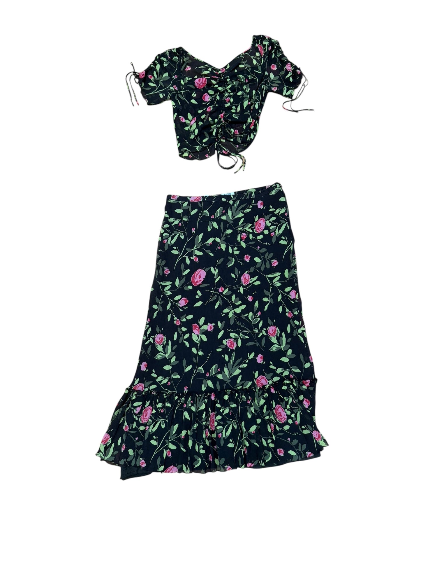 Moschino Silk Floral Two-Piece Set (Late 1990s)