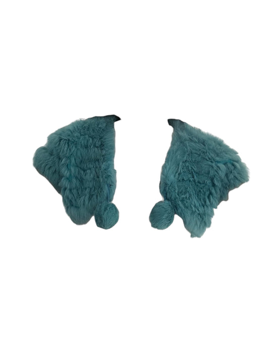 Roccobarocco Teal Rabbit Fur Shrug