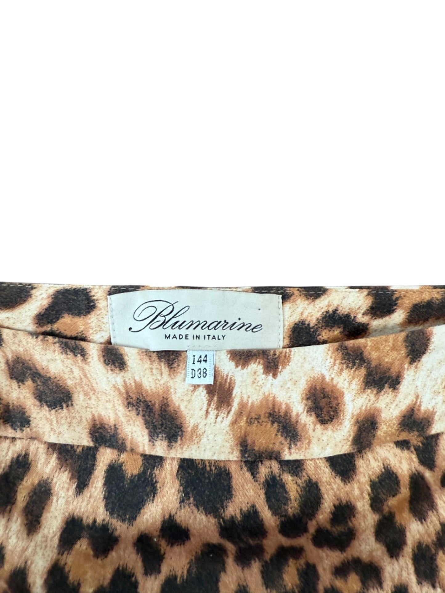 Blumarine Leopard Print Slit Skirt