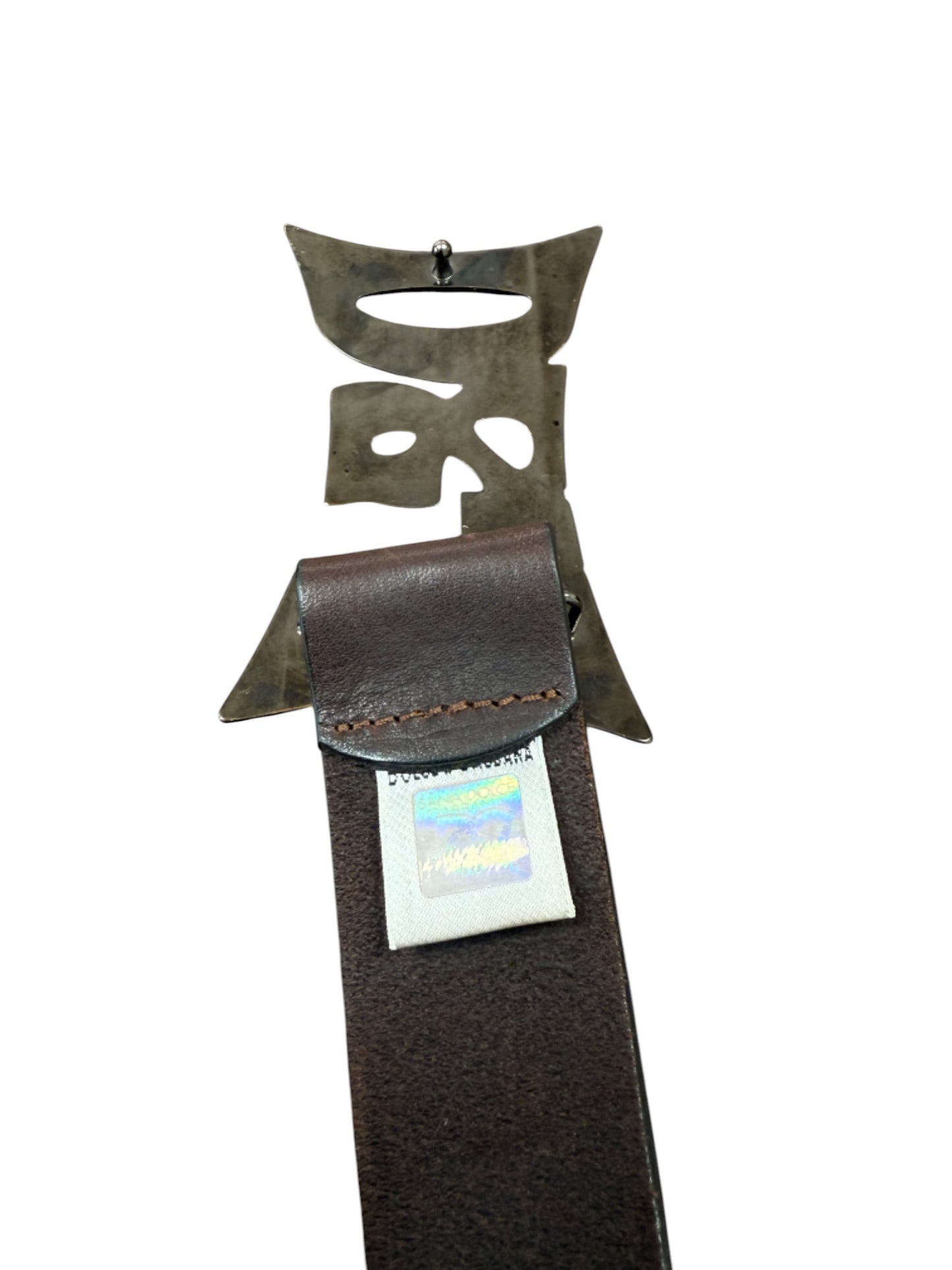 D&G by Dolce & Gabbana Wide Buckle Logo Belt