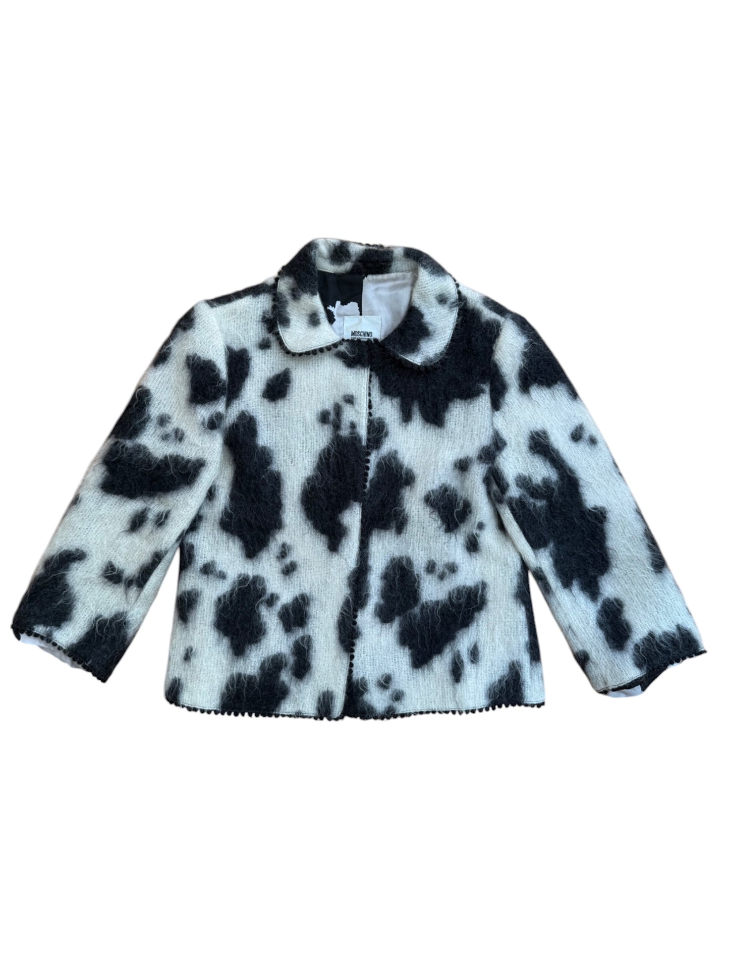 Moschino Cow Print Mohair Jacket