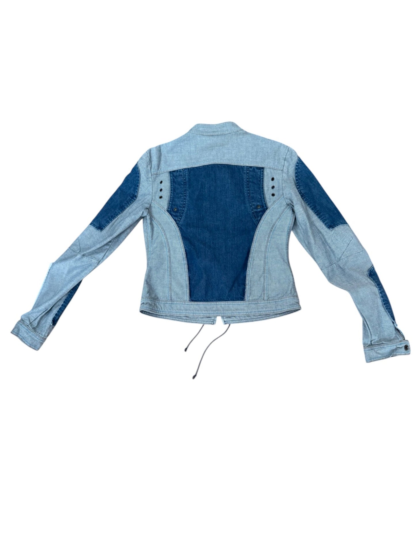 Early 2000s Roberto Cavalli x ITTIERRE Denim Panel Corset Jacket
