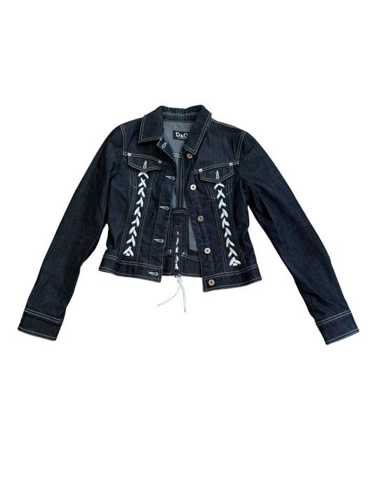 D&G Lace-Up Denim Jacket