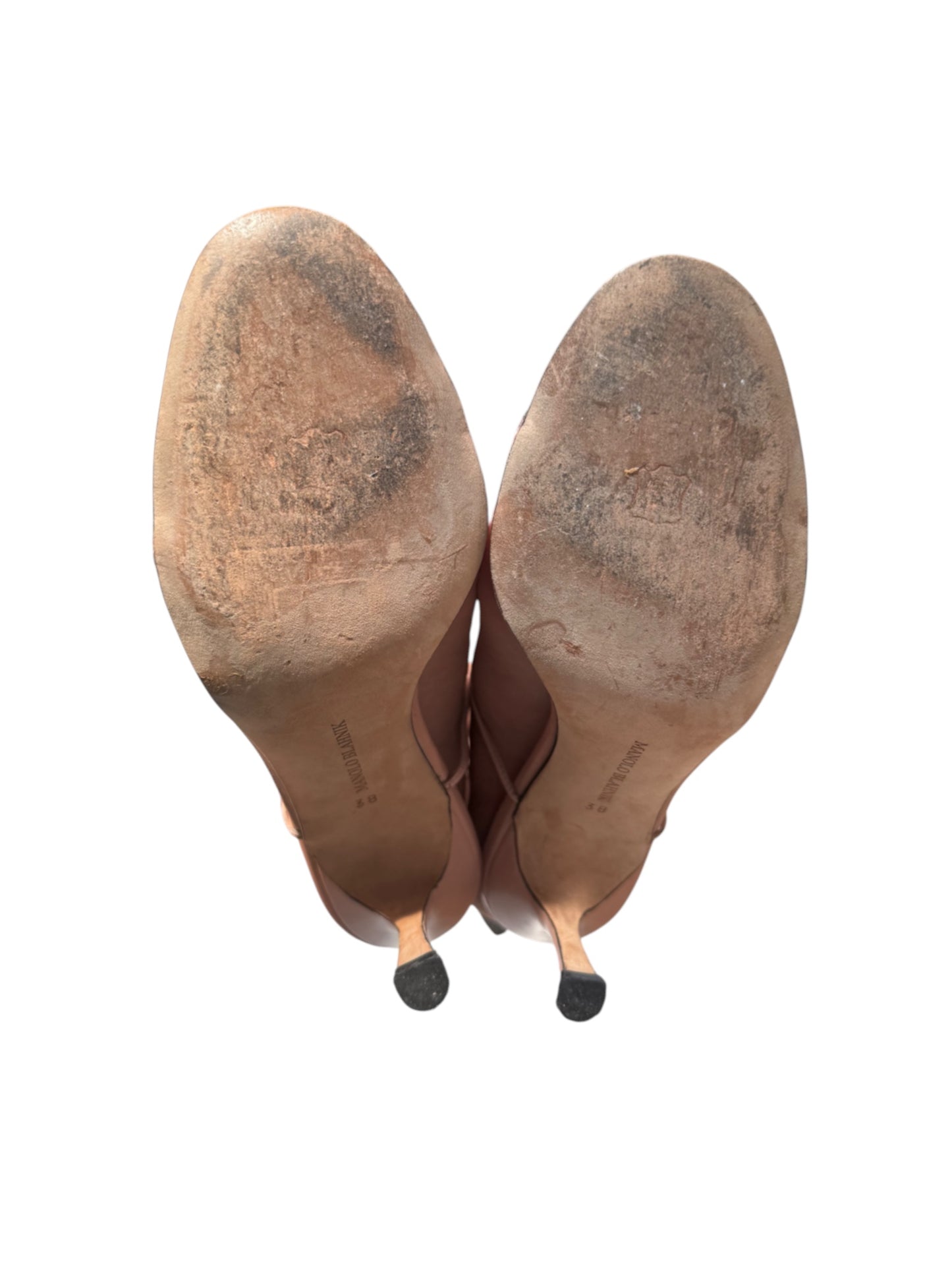 Manolo Blahnik Blush Wrap around heel