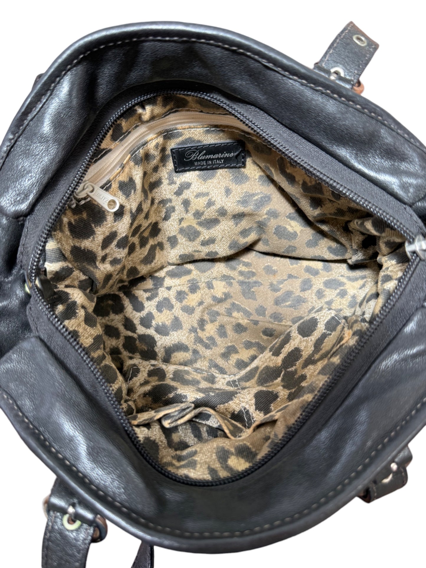 Blumarine Embossed Leather Shoulder Bag