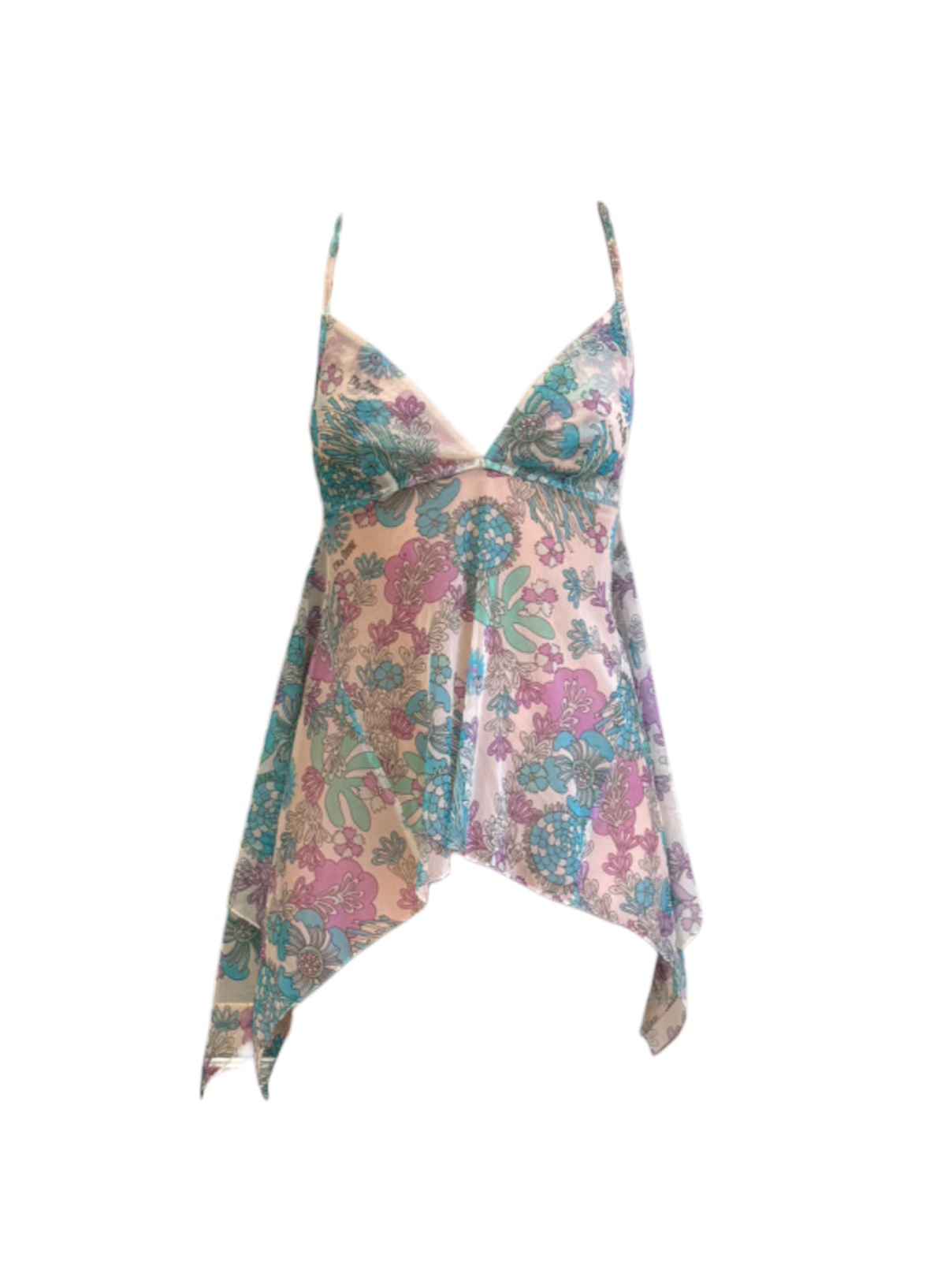 La Perla Paisley Kerchief Hem Mesh Camisole (Deadstock)
