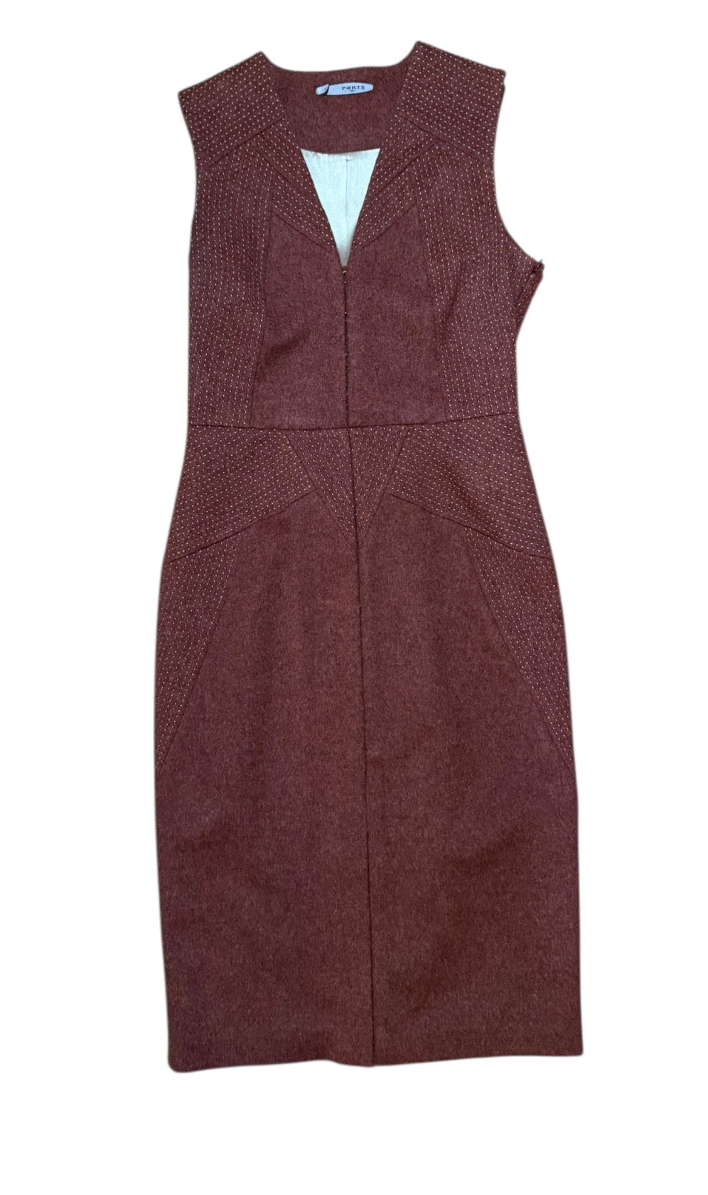 Ports 1961 Front Clip Dress Dress S Maroon