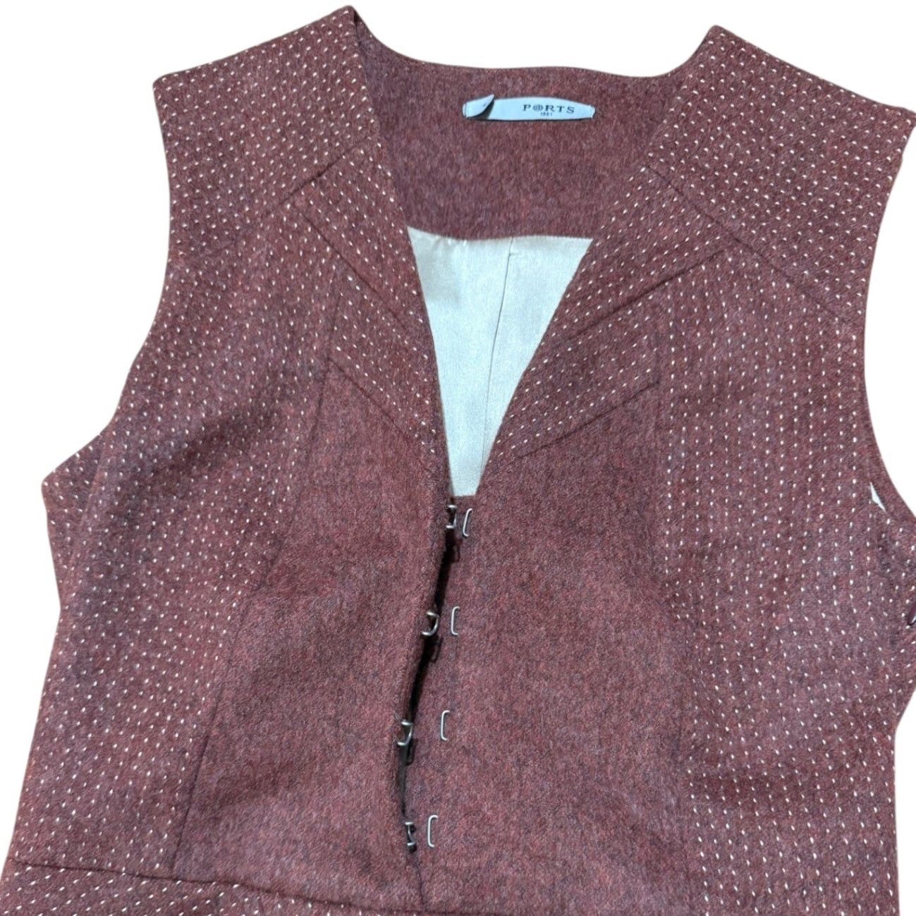 Ports 1961 Front Clip Dress Dress S Maroon