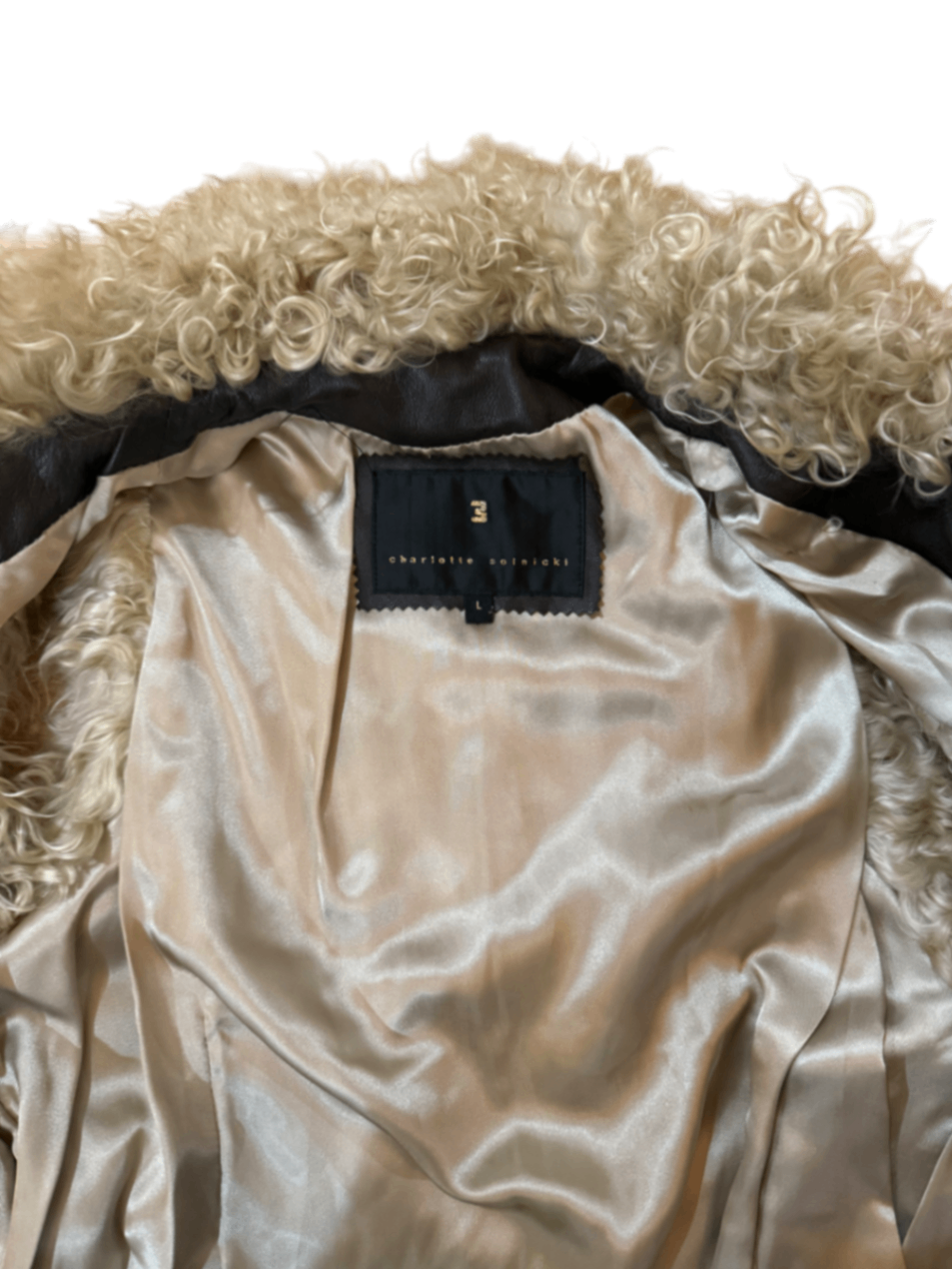 Charlotte Solmicki Faux Fur and Lamb Leather Zip-Up Vest