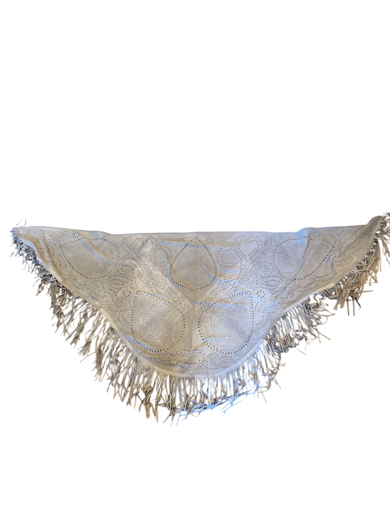 Suede Fringe Shawl
