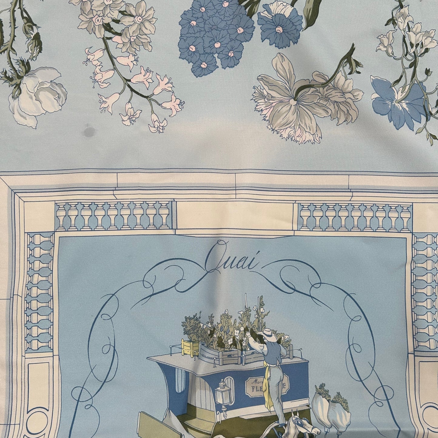 Hermes "Quai Aux Fleurs" Silk Scarf