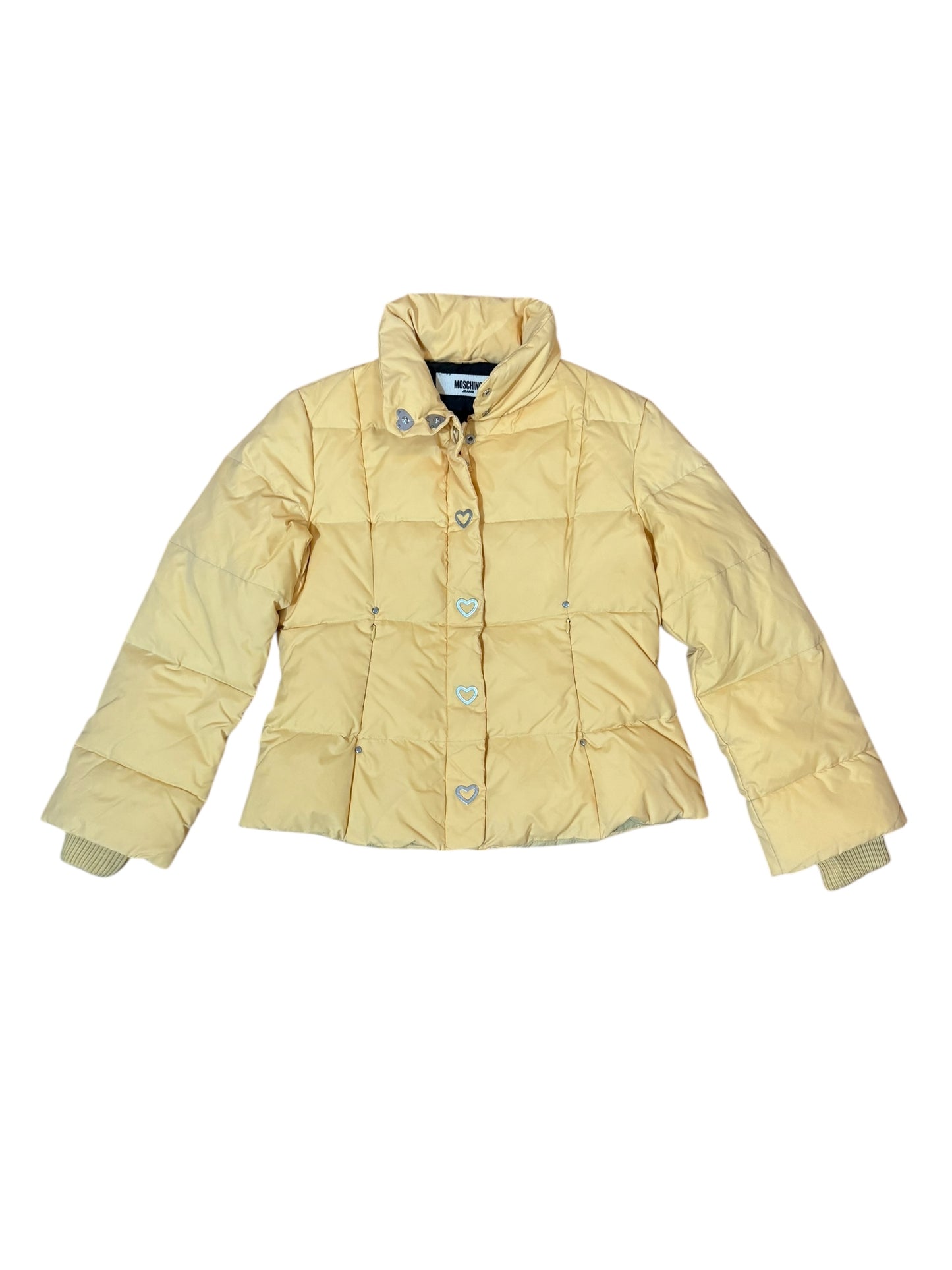 Moschino Vintage Heart Button Puffer Jacket