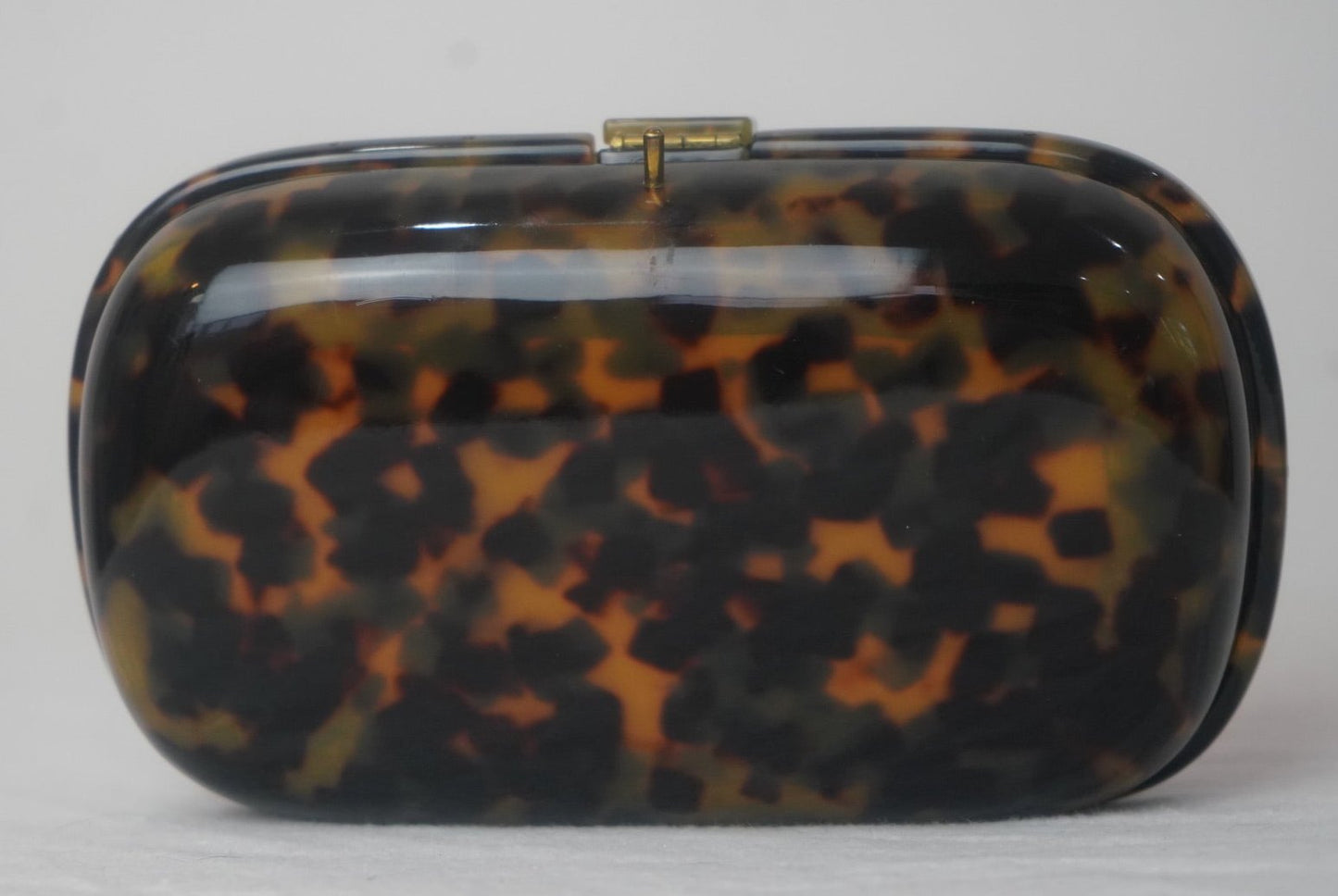 Bottega Veneta Tortoise Shell Resin Clutch