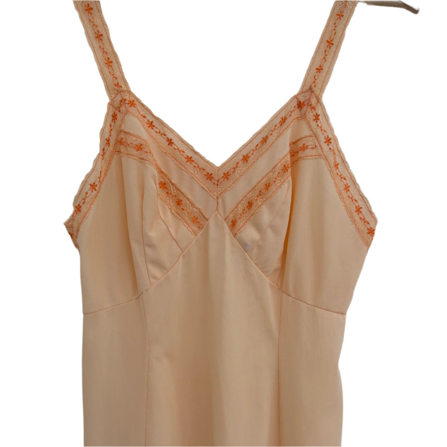 Vintage Nylon Slip Dress w Lace