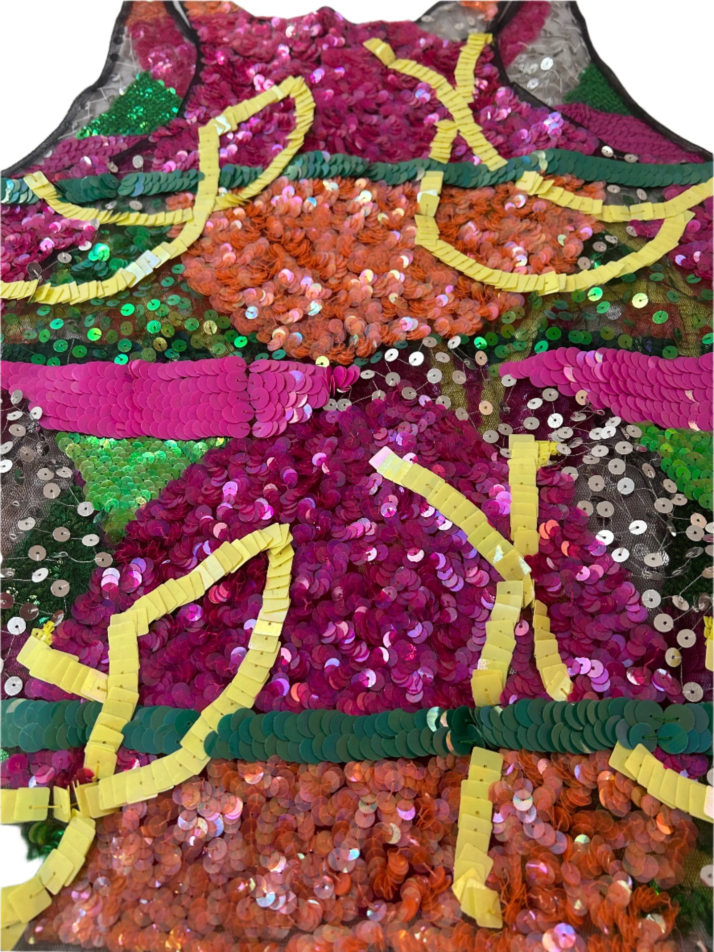 Christian Lacroix Sheer Mesh Sequin Top Circa 2000's