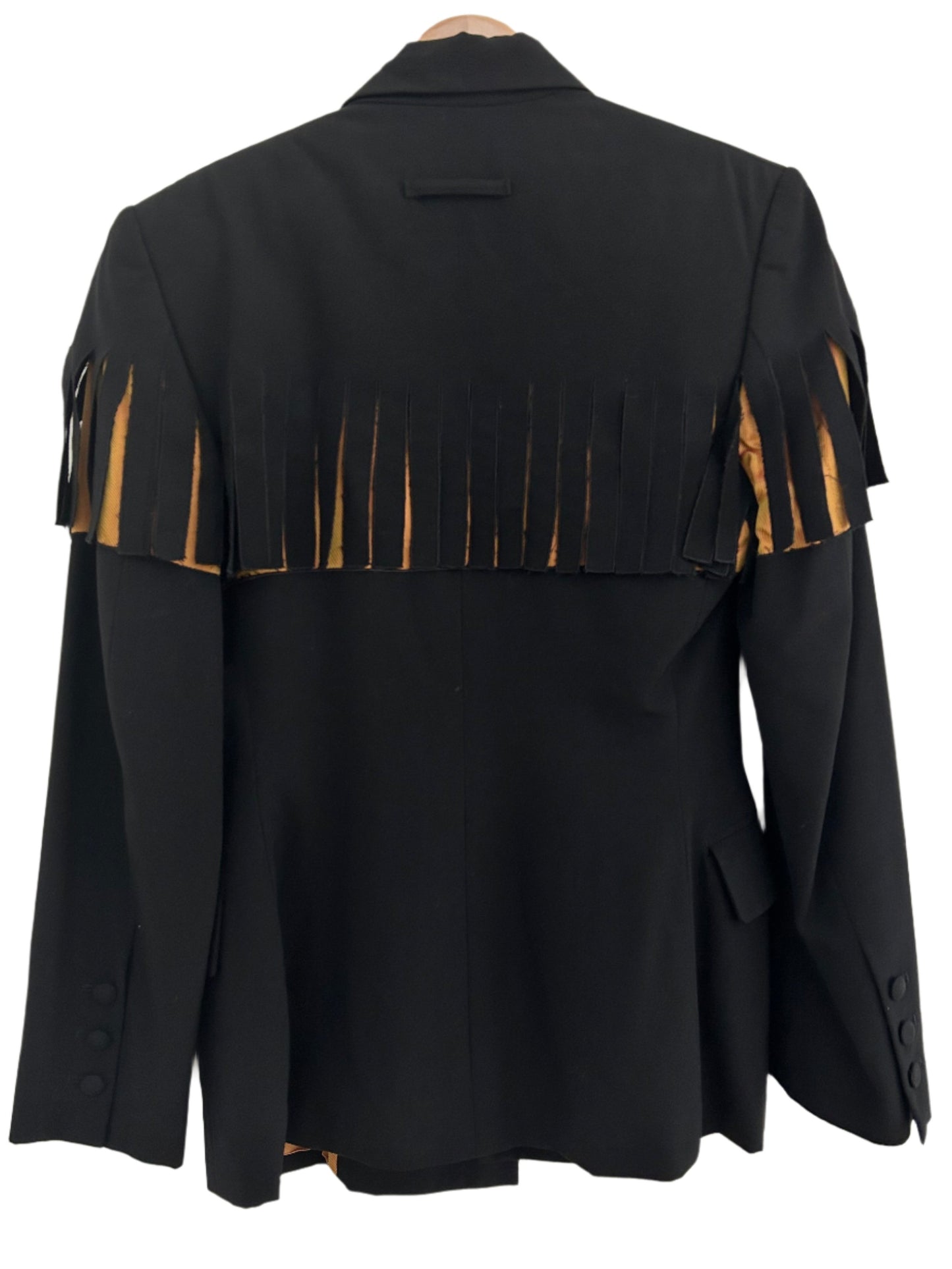 Jean Paul Gaultier Fringe Back Double Breasted Blazer