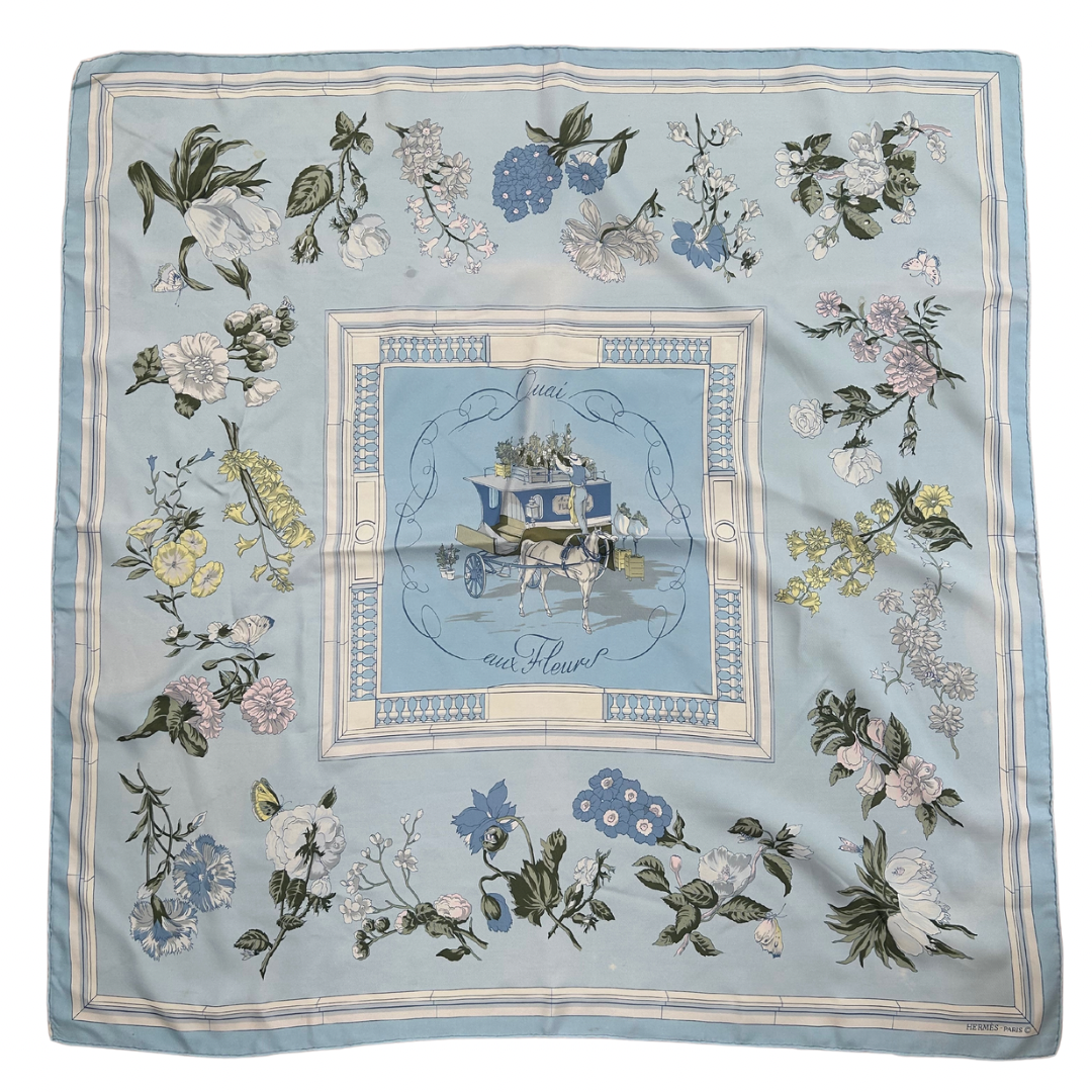 Hermes "Quai Aux Fleurs" Silk Scarf