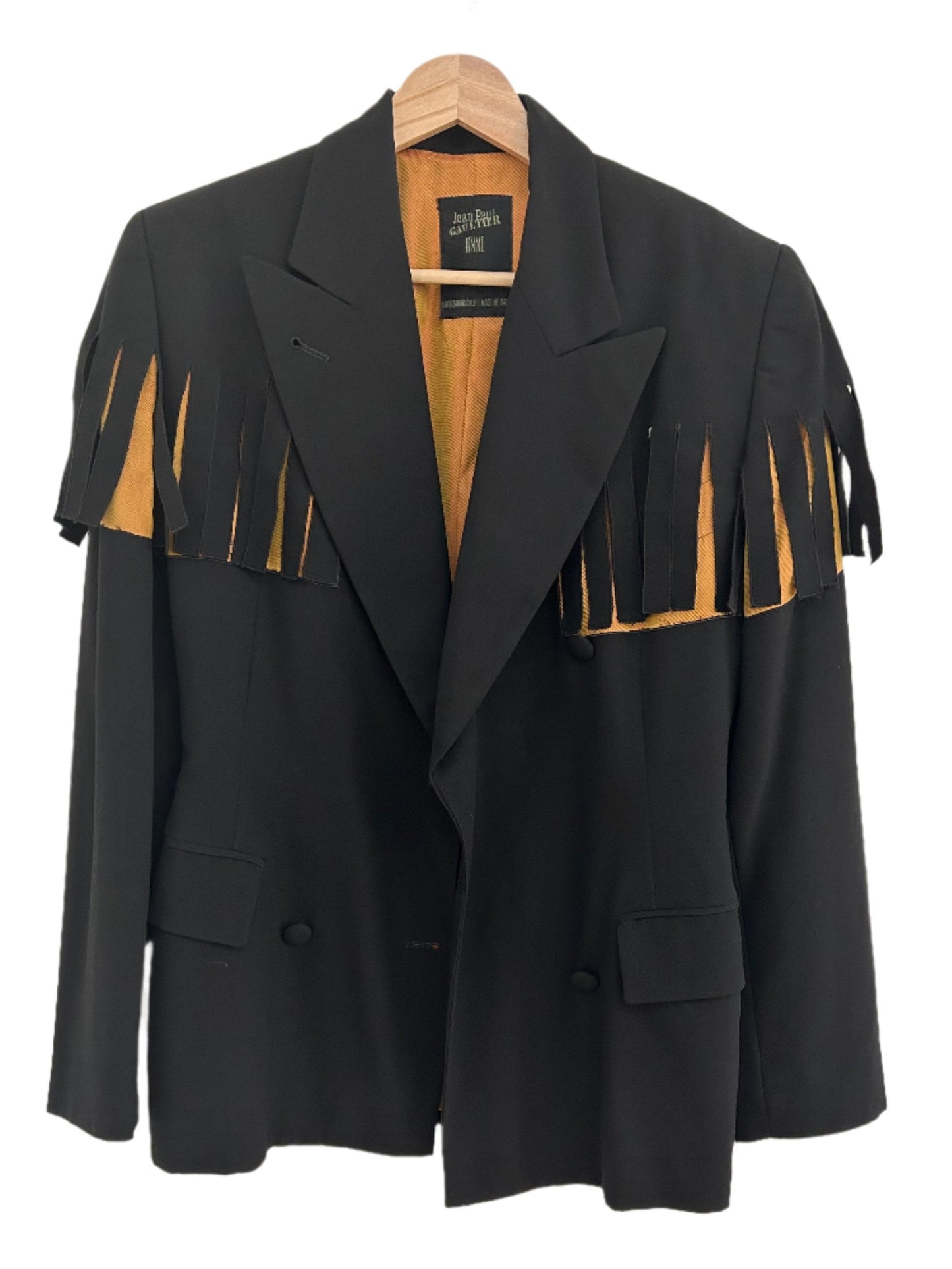 Jean Paul Gaultier Fringe Back Double Breasted Blazer