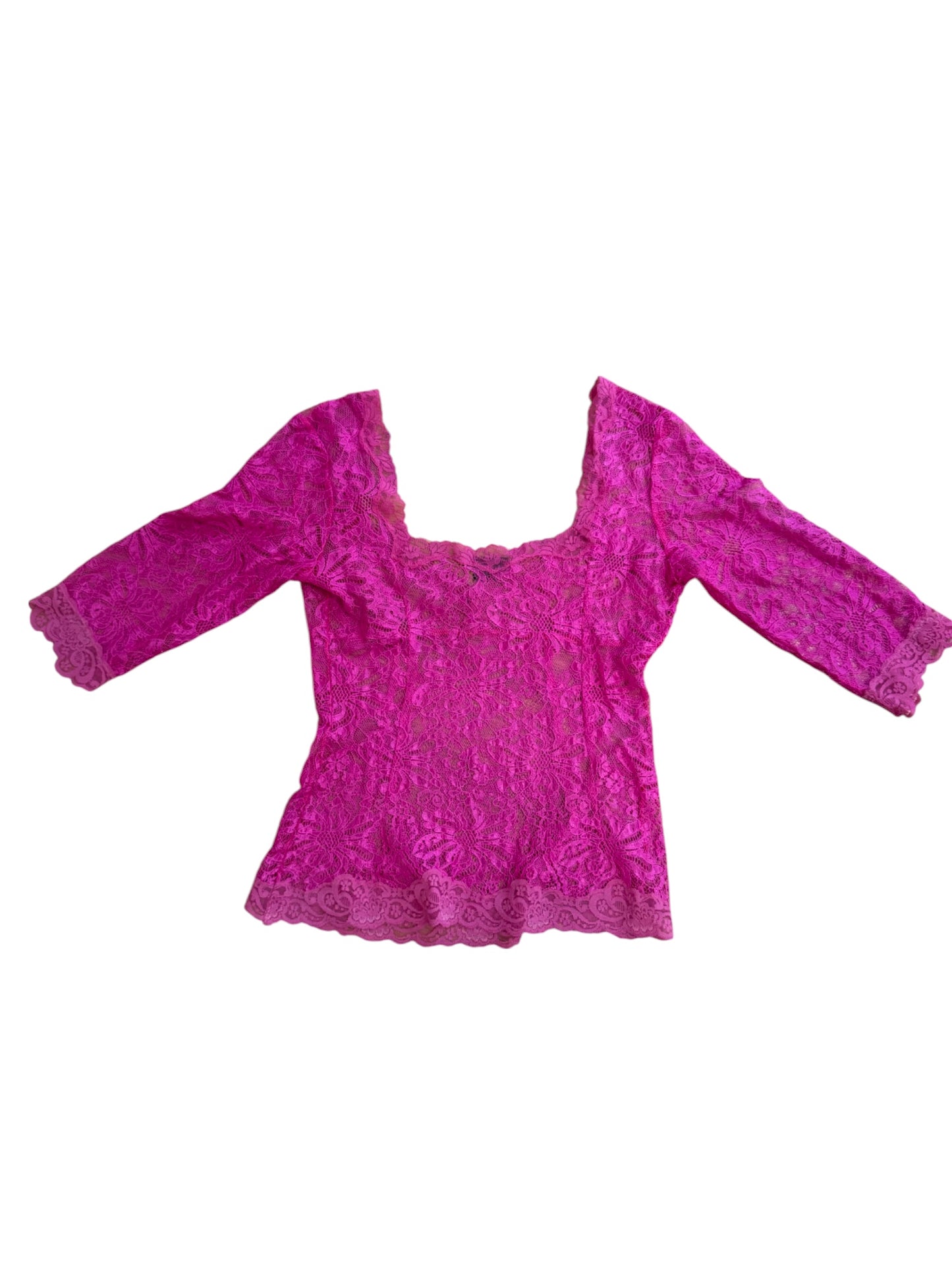 Dolce & Gabbana Pink Rosebud Lace Top