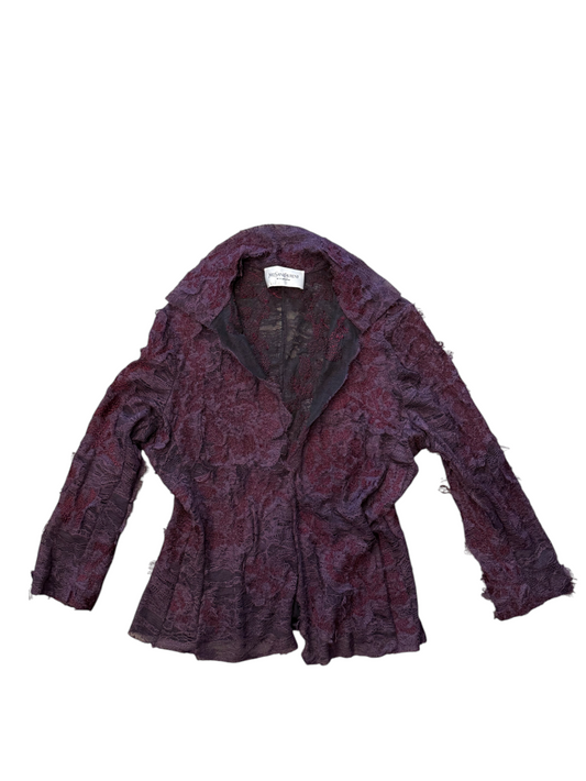 YSL Plum Lace Blouse