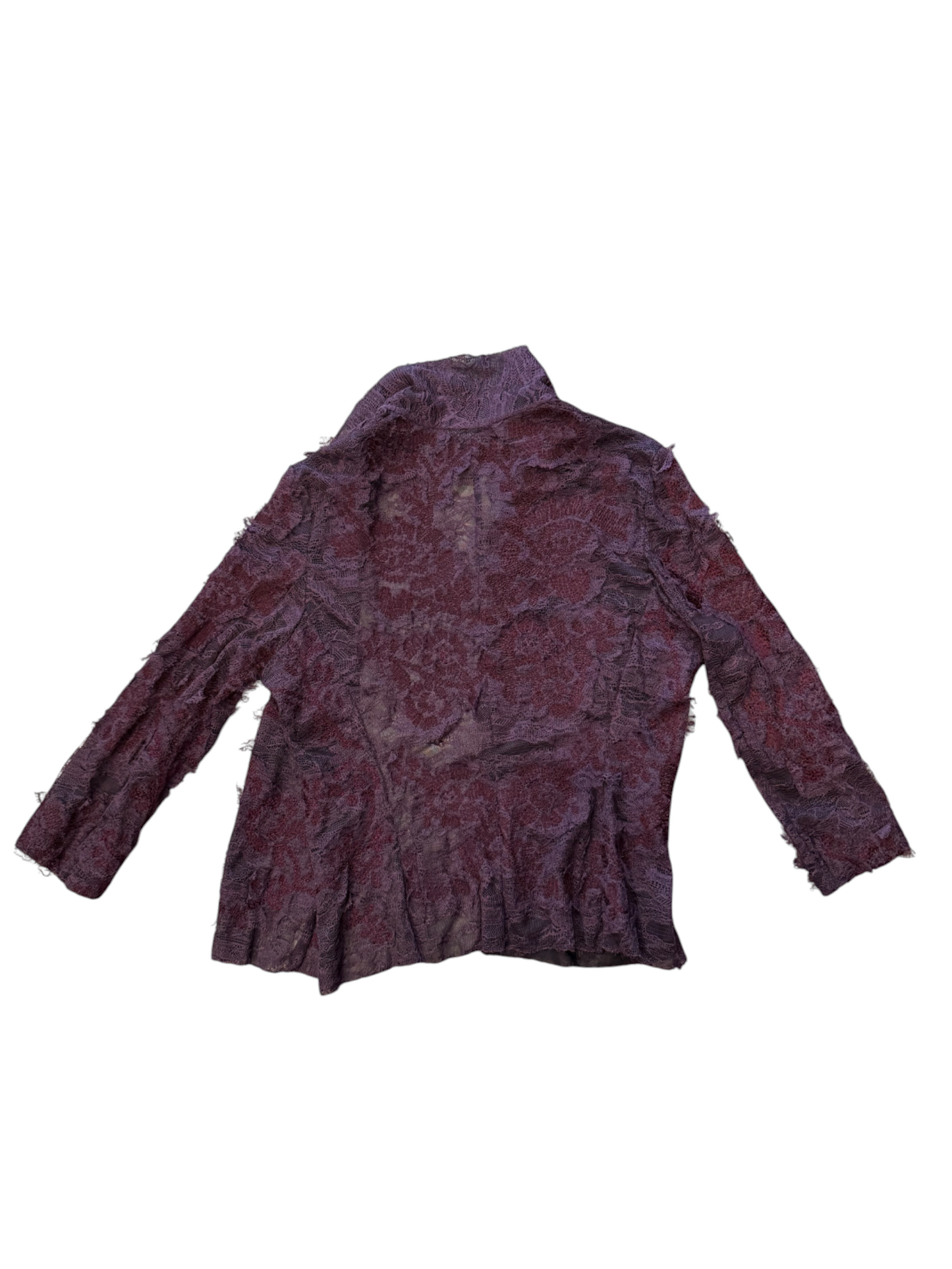 YSL Plum Lace Blouse