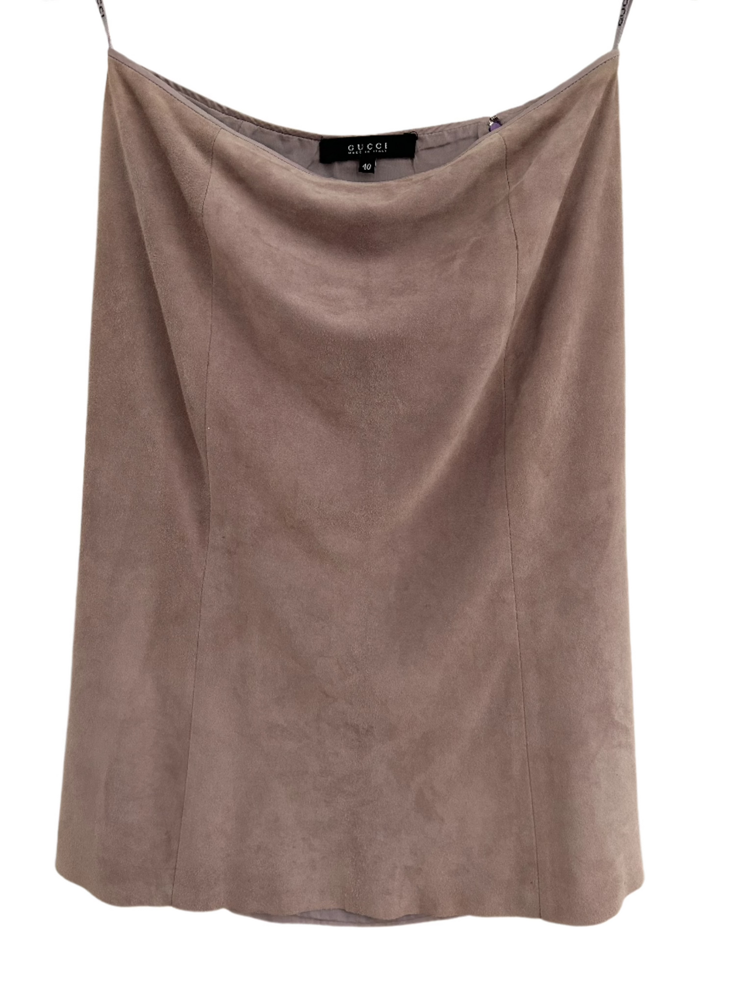 Tom Ford for Gucci Pale Pink Suede Skirt