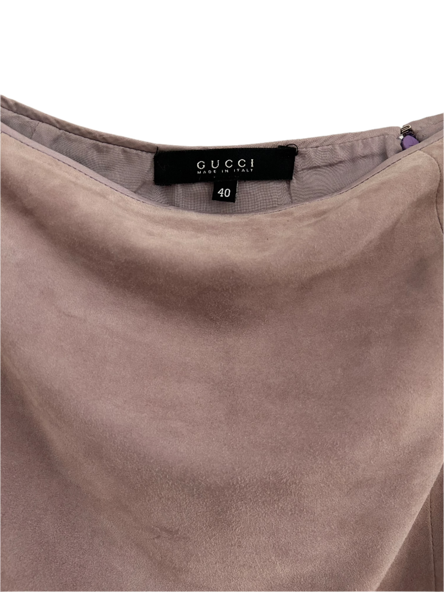 Tom Ford for Gucci Pale Pink Suede Skirt