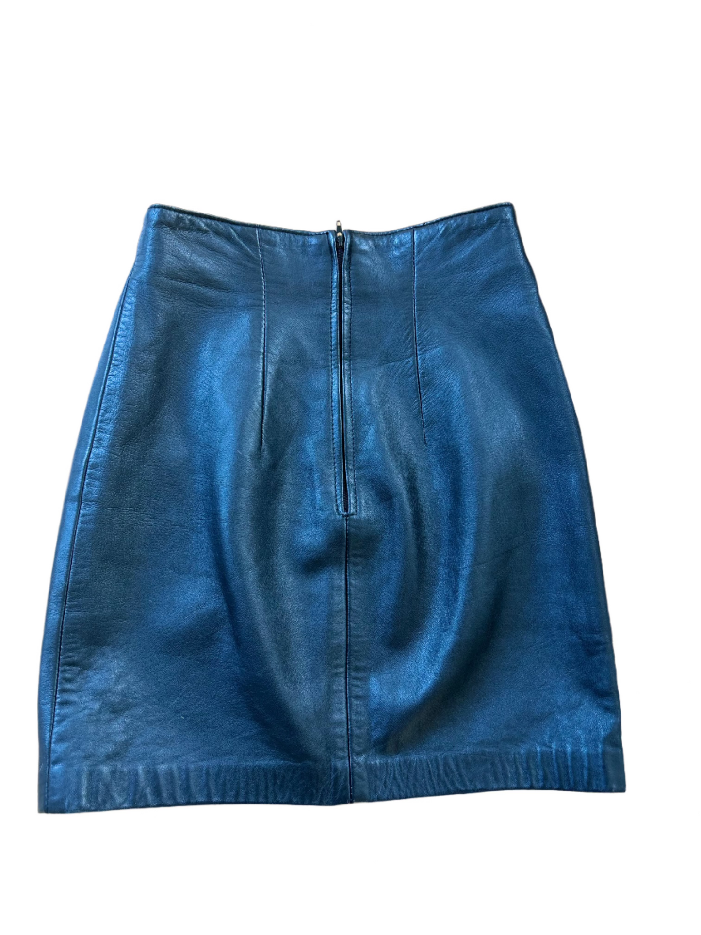 80's North Beach Italian Leather Skirt