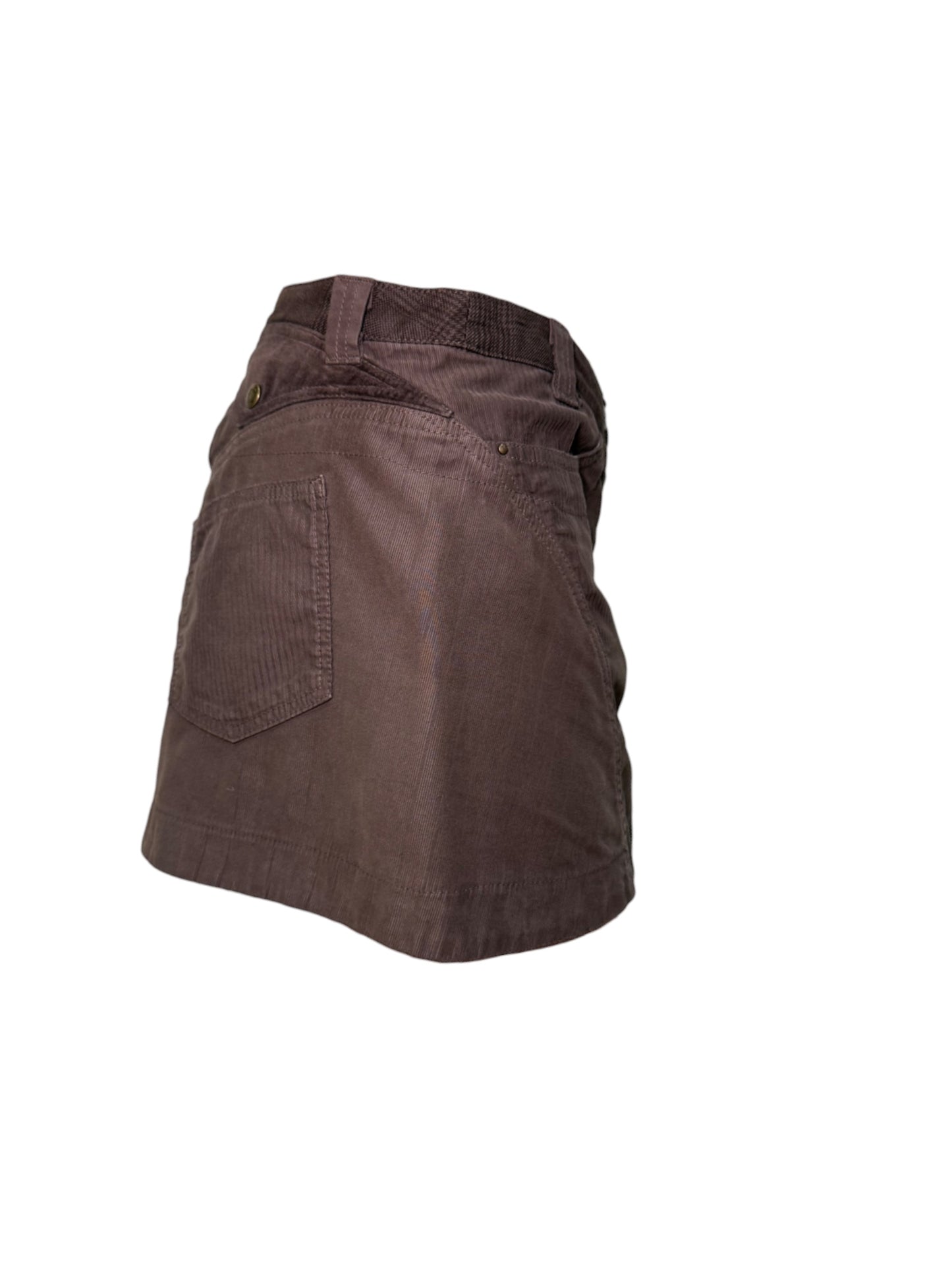 Vintage Roberto Cavalli Khaki Pinstripe Utility Mini Skirt