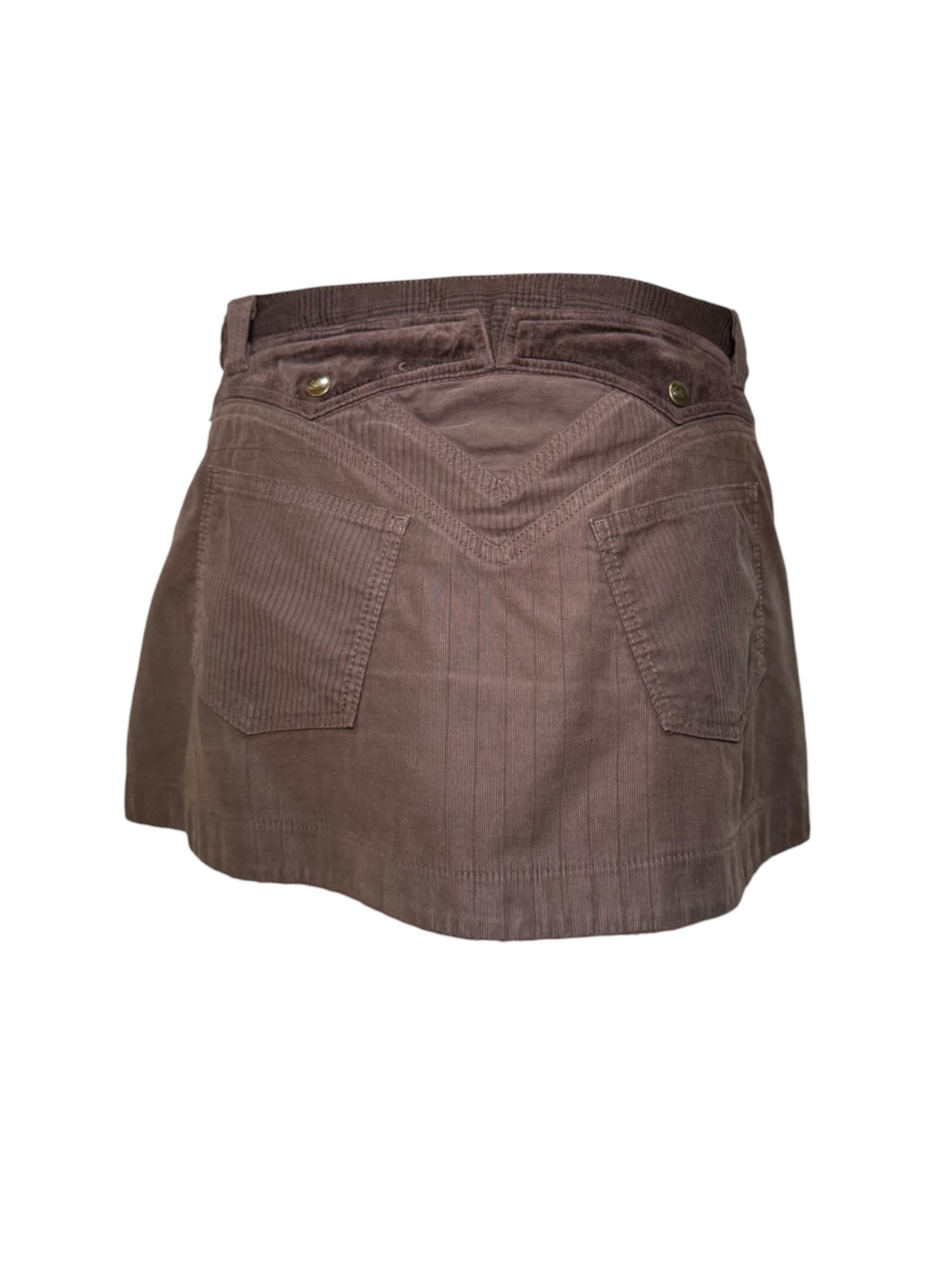Vintage Roberto Cavalli Khaki Pinstripe Utility Mini Skirt
