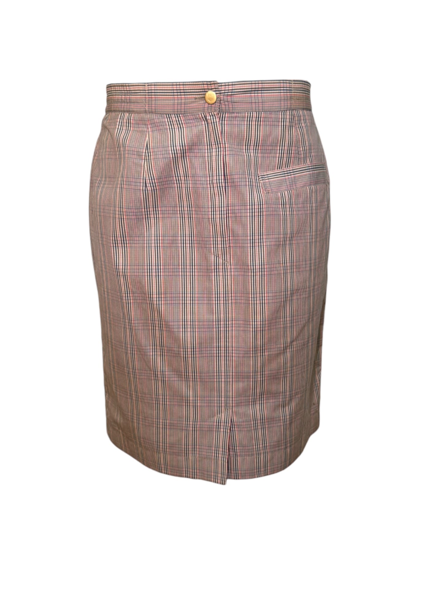 Valentino Sport Plaid Cotton Skirt