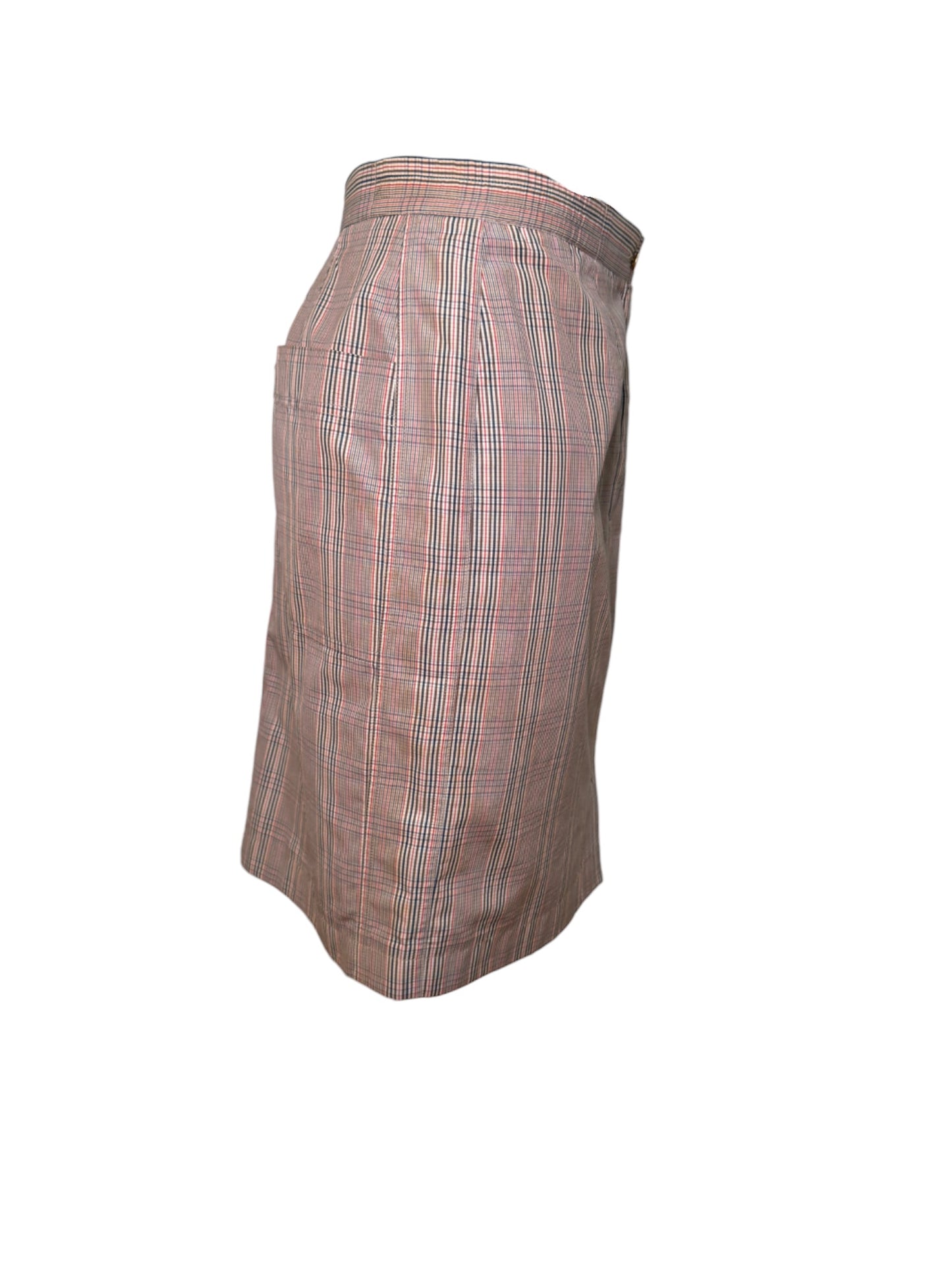 Valentino Sport Plaid Cotton Skirt