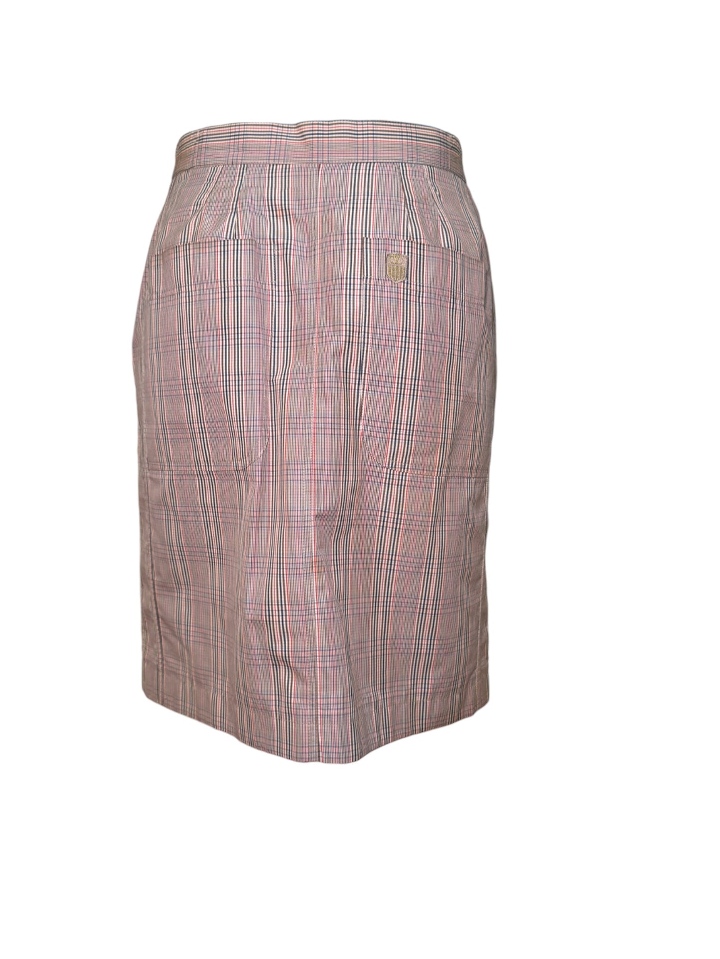 Valentino Sport Plaid Cotton Skirt