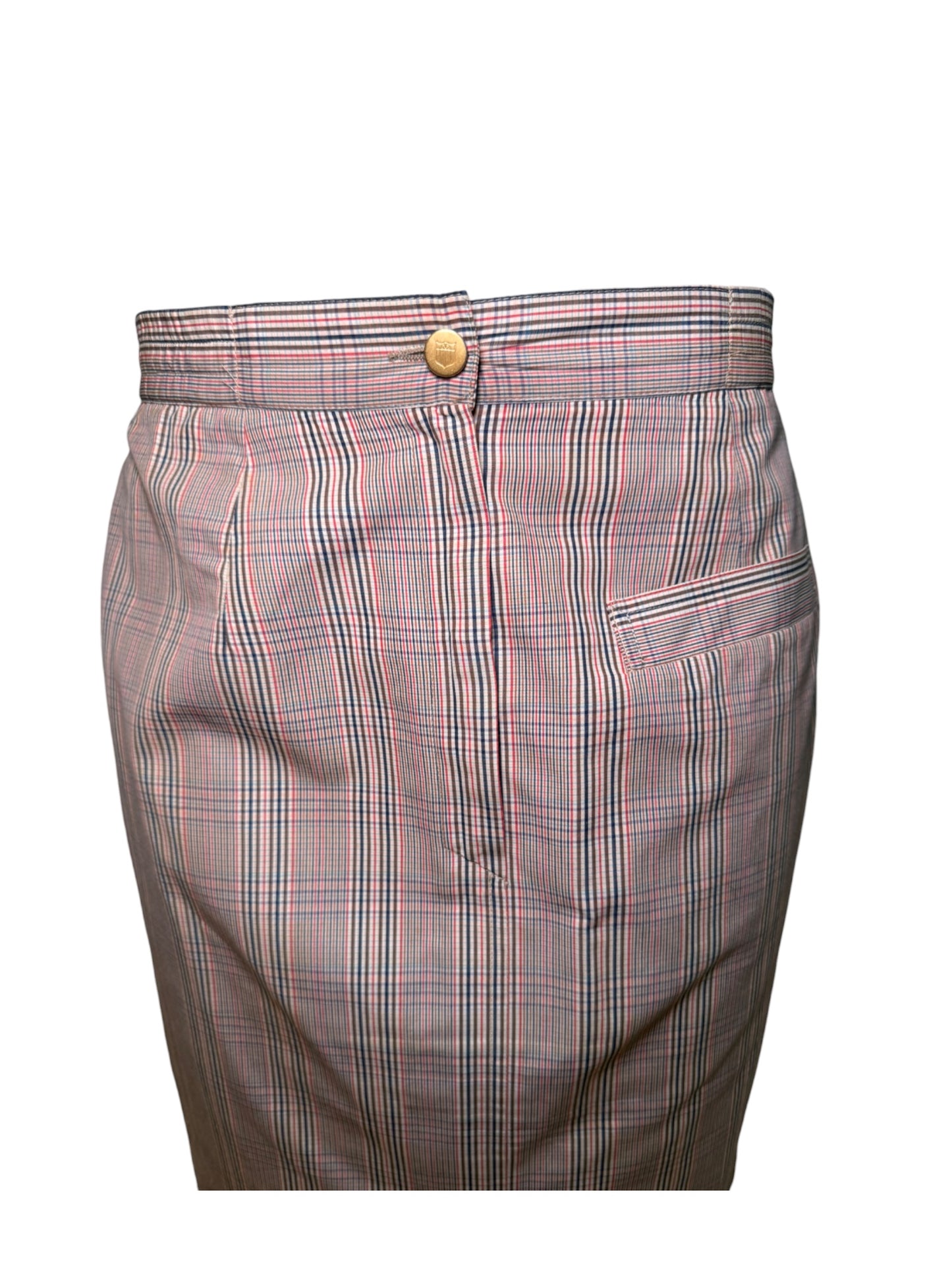 Valentino Sport Plaid Cotton Skirt