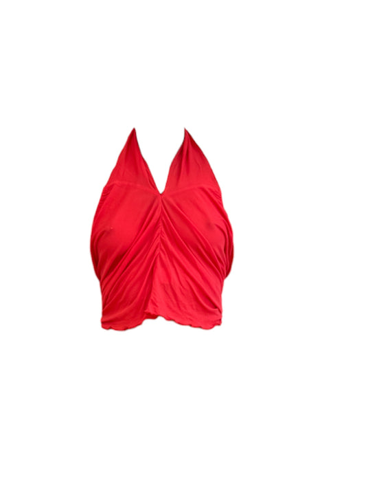 Emanuel Ungaro Peach Mesh Halter Top
