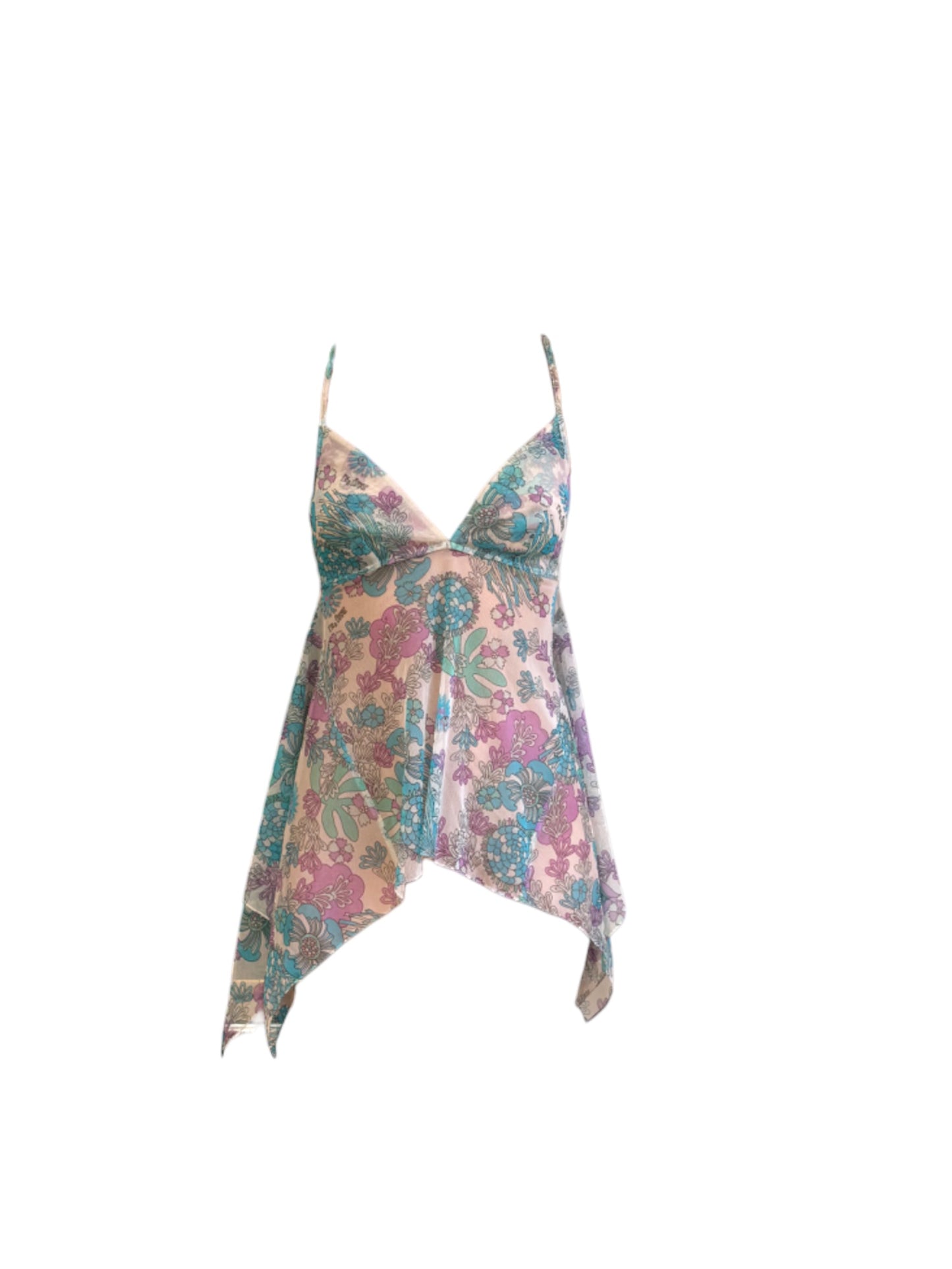 La Perla Paisley Kerchief Hem Mesh Camisole (Deadstock)
