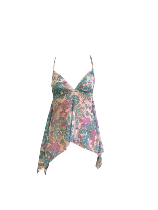La Perla Paisley Kerchief Hem Mesh Camisole (Deadstock)