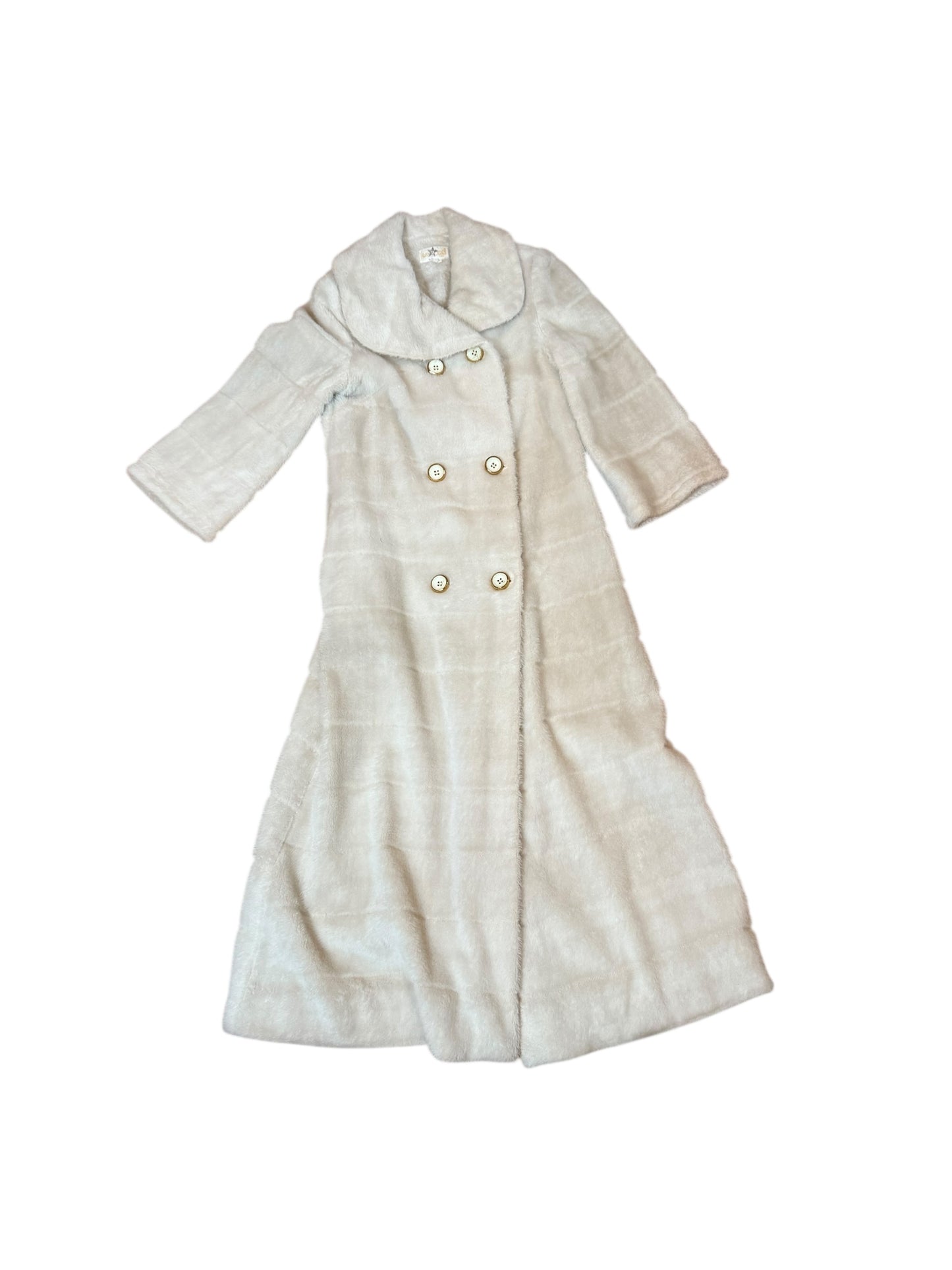 Raymodes NY Vintage Cream Faux Fur Coat