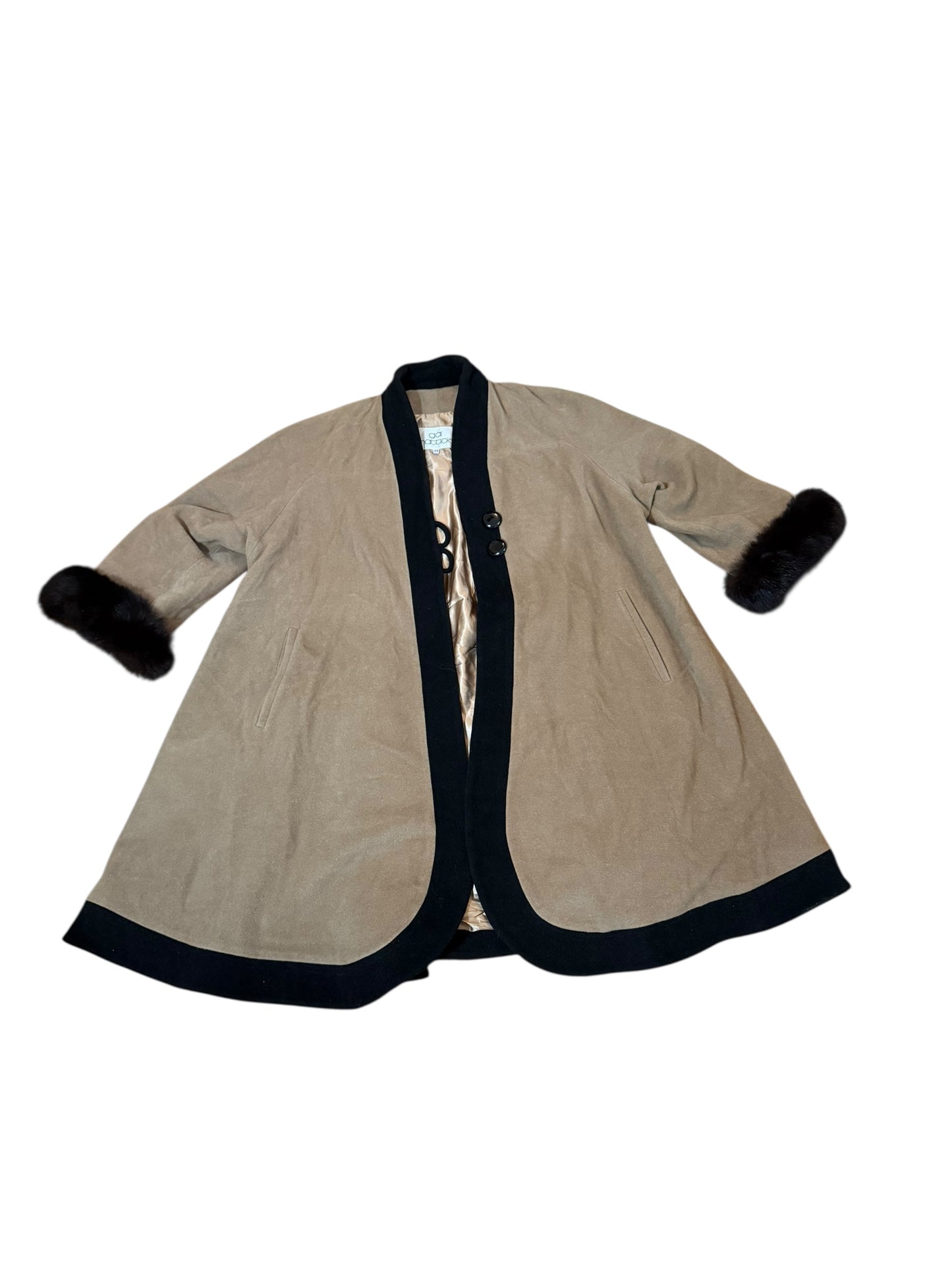 Gia Mattiolo Vintage Fox Trim Coat