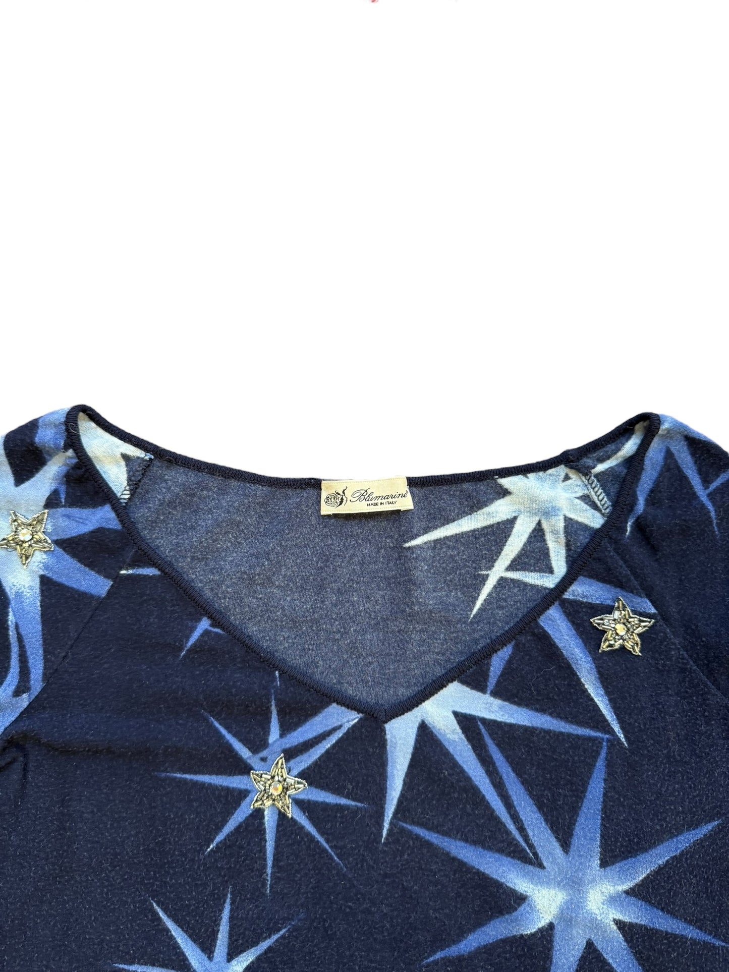 Blumarine Star Embellished Longsleeve Top