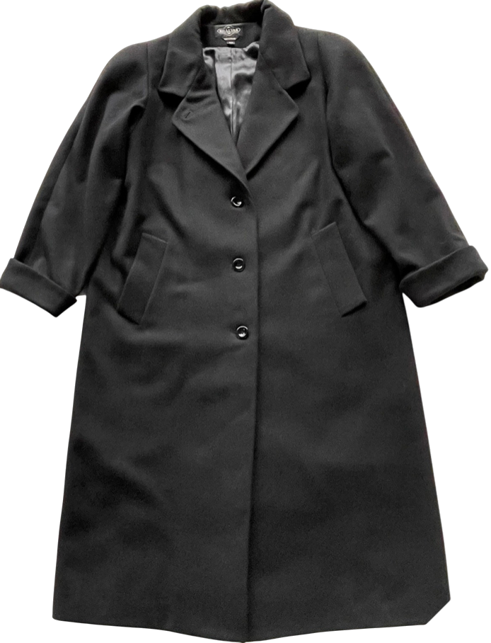 80s Braetan 100% Wool Classic Single Breasted Long Overcoat