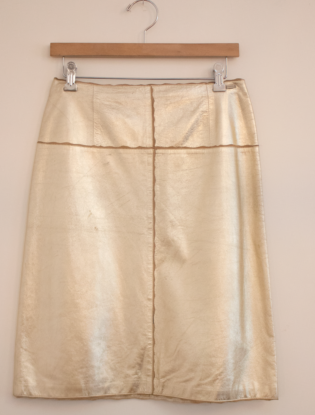 Chanel 2000's Leather Goat Skin Skirt